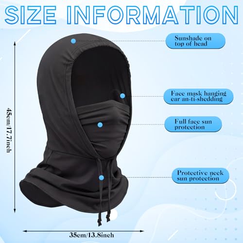 Image of Patelai 6 Pcs Summer Balaclava UV Face Mask Sun Protection Cooling Hood Full Head Face Cover for Women Men Cycling Fishing