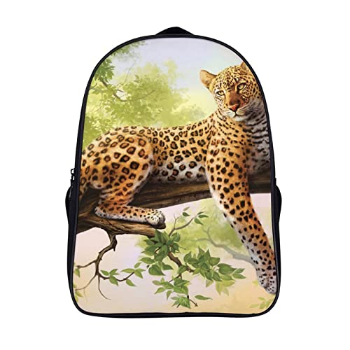 Sac à dos étudiant motif léopard mode pour le collège et les loisirs