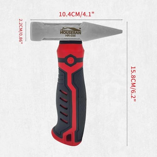 Image of Small Sheet Metal Hammer Stubby Mini Rock Hammer | Short Engineer Hammer, Construction, Drilling, Masonry Chipping, Metal Working, Brick Hammer Mallet for Women Home Repairs
