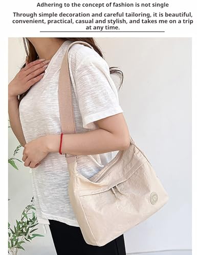 Nylon Crossbody Bags for Women Large Sling Shoulder Bag Lightweight Canvas Tote Bag Waterproof Casual Everyday Purse2