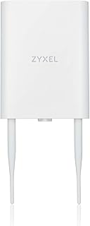 Zyxel True WiFi6 AX1800 Outdoor Access Point (802.11ax Dual Band), Small Business WiFi Smart Mesh, IP55-rated, MU-MIMO, PoE Injector included, Manageable via Nebula APP/Cloud or Standalone [NWA55AXE]