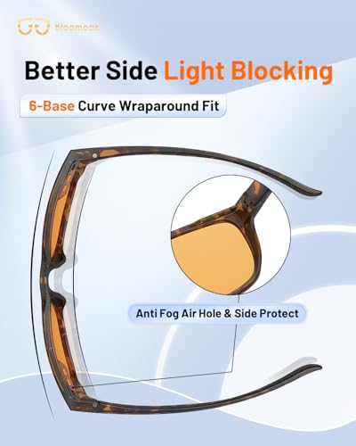 Image of Bloomoak-99% Blue Light Blocking Glasses - Gaming Glasses - Anti Glare - Anti Fatigue -Suitable for Screens, Games, TVs