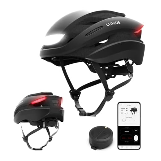 Lumos Ultra Smart-Helm | Fahrradhelm | Vorder- und Rücklicht (LED) | Blinker | Bremslichter | Bluetooth-Verbindung | Erwachsene: Herren, Damen (Charcoal Black, Größe: M-L)