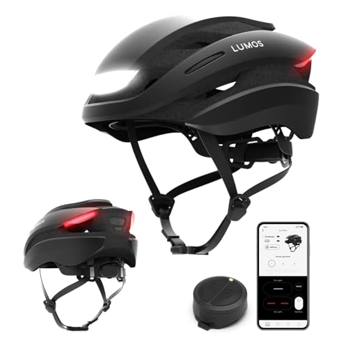 Lumos Ultra Bike Helmet | 360˚ Visibility TÜV Verified | Front & Rear LED Lights with Turn Signals...