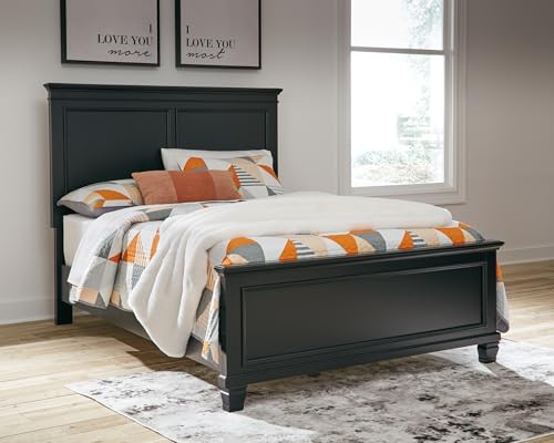 Image of Signature Design by Ashley Lanolee Transitional Full Panel Bed, Black
