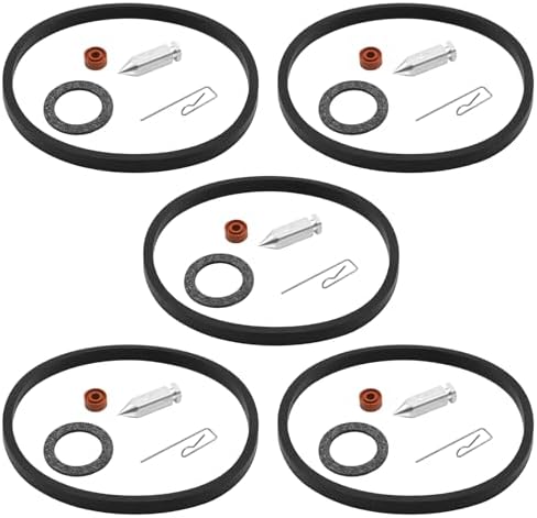 DUZFOREI 5 Carburetor Needle Seat Bowl Gasket Repair Kit Replacement for Tecumseh Replace# 631021 631021A 631021B