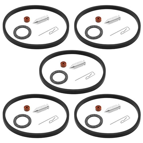 DUZFOREI - DUZFOREI 5 Carburetor Needle Seat Bowl Gasket Repair Kit Replacement for Tecumseh Replace# 631021 631021A 631021B