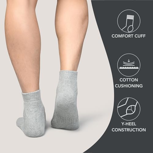 Image of Women's Ankle Socks Thick Cushioned Cotton, Moisture-Wicking socks, Breathable Performance Socks for Running, Sports