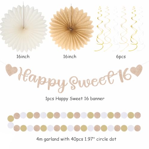 Image of Girls Sweet-16 Party-Decorations Sixteen 16th Birthday-Decor - Huglony