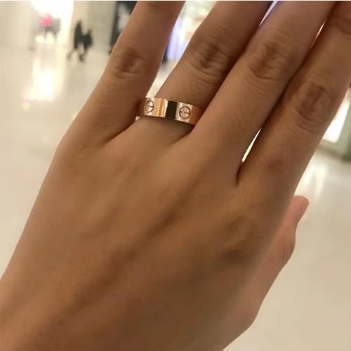 Love Ring For Women Men Girls Boys Kids Titanium Steel 18K Gold Jewelry Unisex Adult Wedding Birthday Present Anniversary Best Gifts3