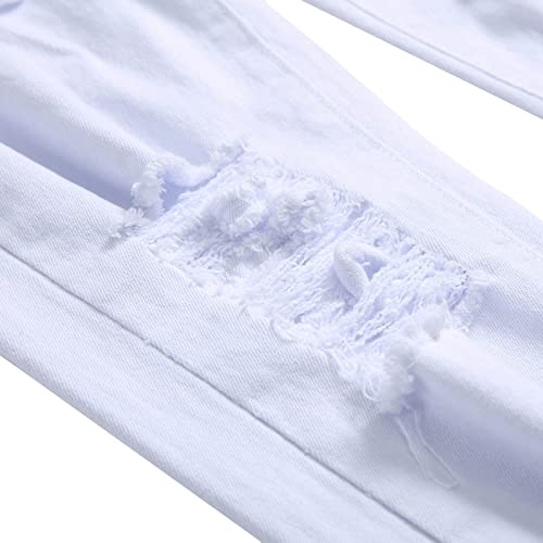 Distressed Denim Pants for Men 2025 Destroyed Straight Slim Fit Pants Holes Classic Skinny Casual Fashion Jeans3