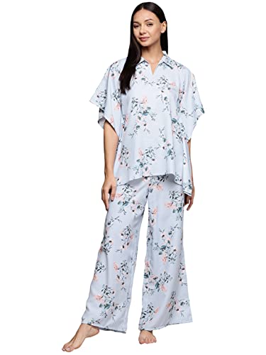 Image of ZIYAA Women Women's Orange Rayon Night Suit Set