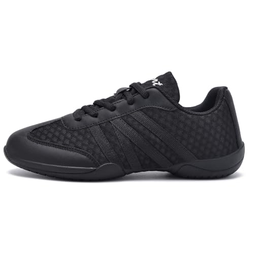 Image of White Cheer Shoes for Girls Womens Cheer Shoes Youth Girls Cheerleading Shoes Competition Gear Dance Tennis Sports Training Athletic Comfortable Flats Breathable Soft Kids Cheer Sneakers