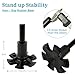 Honmido Walking Cane Foldable for Men & Women Seniors for Balance,Self Standing Folding Cane,Height Adjustable Anti-Slip Lightweight Alloy Walking Stick Collapsable for Travel Mobility Aid (Black)