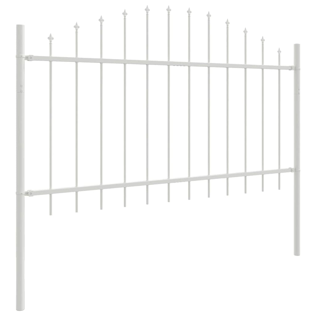 Valla de jardín Juego de 6 piezas, color blanco, 170 x 140 cm, acero recubierto de polvo, diseño moderno, solución de protección visual robusta para jardín, terraza, balcón y camping