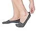 Joulli Men's No Show Socks Low Cut Non Slip Casual Boat Liners Thin Invisible Socks(6 Pack),Black, Grey, White,6-11