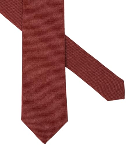 Image of BELLUNO Men's 2.5 inch Skinny Solid Cotton Linen Ties