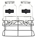 Imagen de vidaXL 2X Dispensadores de Bebida con Soporte Vidrio Grifo Transparente Accesorios Comedor Recipientes Conservación Bebidas Alimentación Zumos 4 L
