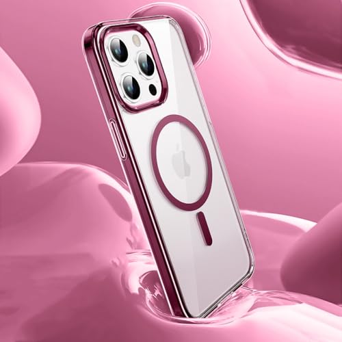 Coque de téléphone portable pour éviter les rayures avec dos magnétique transparent rouge