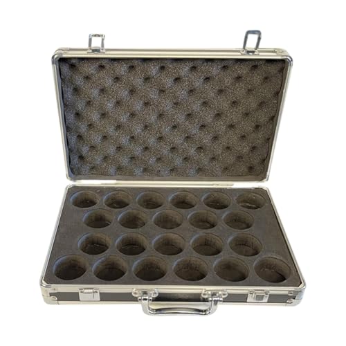 Vaveren Billiard Balls Storage Box Holds 22 Balls Snooker Equipment Portable Accessory Container Practical Aluminum Alloy with Handle