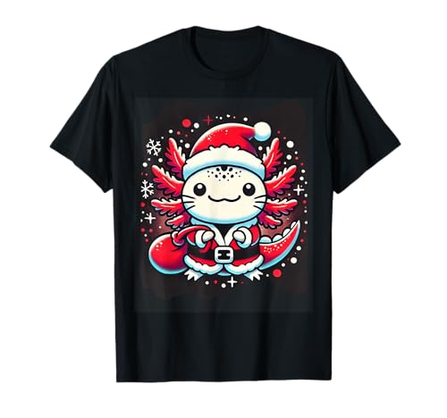 Cute Funny Axolotl Santa Claus Christmas Xmas Axolotl T-Shirt