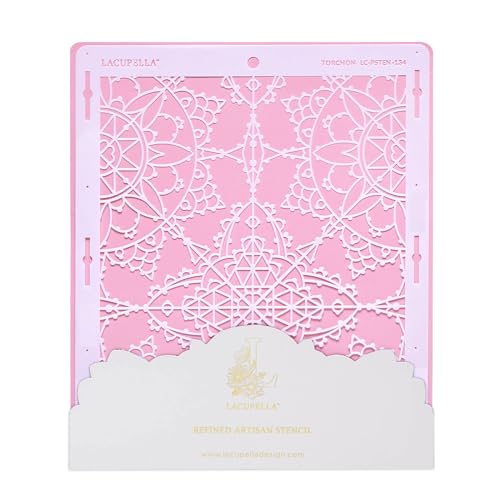 Lacupella Large Cake and Baking Decorating Stencil (TORCHON)