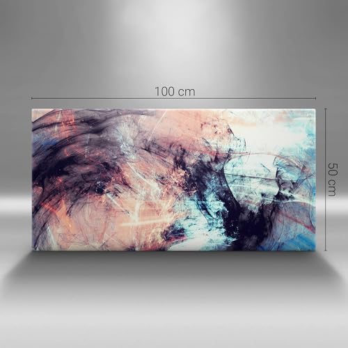 Tableau sur toile abstraite 100x50cm Wallfluent pour décoration murale