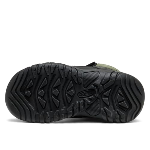 KEEN Unisex Kinder Kanibou wasserdichte Schneestiefel, Schwarz, Bronze, Grün, 10 UK