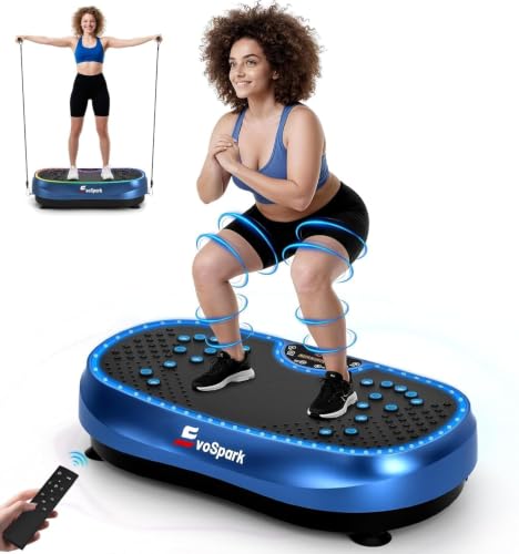 Image of Vibration Plate Exercise Machine, 2026 EvoSpark Dual Motor Vibration Plate for Lymphatic Drainage, 3D & 4D Whole Body Vibration Plates for Weight Loss, Shaker Workout Equipment for Women Men Home