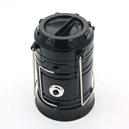 Preisvergleich Produktbild Abiubiu Kampierendes helles Multifunktionshakenlichtfeldnotkampie... tragbares Licht im Freien führte einziehbares Pferdelicht der Flamme (Schwarz)