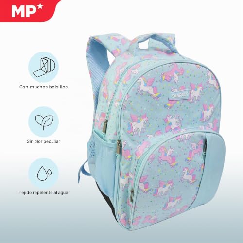 Miniatura 2 de Sampack-Mp, Mochila Infantil, Mochila Escolar Para Niños, Con Bolsillos Laterales Y Frontales, Correa De Pecho, Respaldo Ergonómico, Ideal Para Vuelta Al Cole, Con Diseños Divertidos
