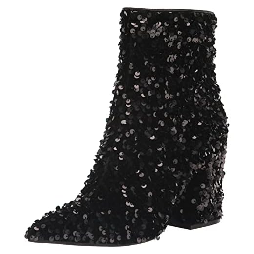 Madden Girl Women's Cody Fashion Boot, Black Sequins, 5