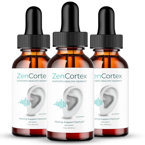 IDEAL PERFORMANCE Zencortex Tinnitus Relief for Ringing Ears Drops Zencortex Ring Clear Tinnitus Drops Tinnitus Treatment Supplement Ear Ringing Relief Tinnitus Zen Cortex Reviews (3 Pack)