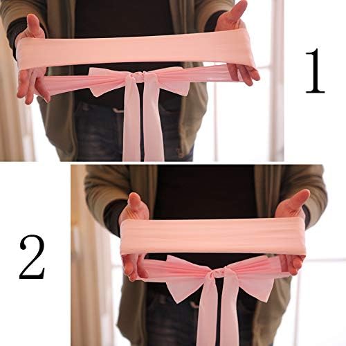 Chair Bow Sashes, 25pcs Purple Satin Spandex Chair Covers with Ribbons Chair Tie Backs