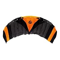 Wolkenstürmer® Paraflex Quad 4-Leiner Lenkmatte 1.7 in orange - „Ready to Fly“ Kite Drachen inkl. Handles - Vierleiner Lenkdrachen - Windtrainer zum Mountainboard Fahren