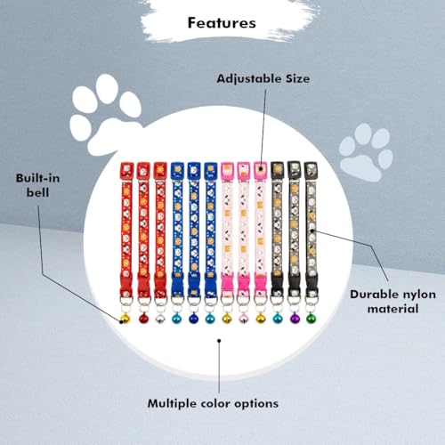 Image of Adjustable Dog & Cat Collar 10mm | Durable, Comfortable & Stylish Pet Collar | Ideal for Small, Medium & Large Pets- Color May Vary (2, Pet Face Print Collar)