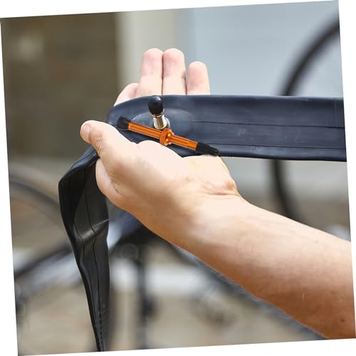 1 Par Tapa de Válvula Ciclismo Francés Aluminio Naranja miniatura 3