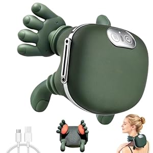 MassagegeräT, 4D NackenmassagegeräT, USB SchultermassagegeräT 3 Massageeinstellungen & 2 Heizstufen, Elektrische Massagegeräte Mit Wärme the Master Kabellos für Schultern, Nacken, Weihnachtsgeschenke