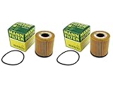 Pair Set of 2 Engine Oil Filters HU 816/2 x for Mini R53 Cooper 02-08 1.6