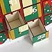 PIONEER-EFFORT Christmas Wooden Advent Calendar House 2024 with Drawers and Led, Countdown to Christmas Decoration to Fill Small Gifts, red