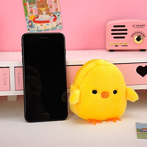 Lovely Cartoon Coin Purse Toy USB Cable Pouch Mini Wallet Money Bag Earphone Case(chicken)4