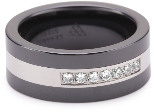 Preisvergleich Produktbild Vilma Righi Damen-Ring aus Zirkonia, Edelstahl und Keramik