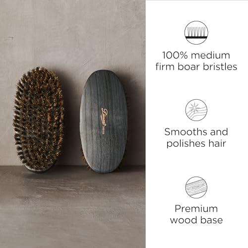 Diane DBB105 Premium 100% Boar Bristle Military Wave Brush For Men And Barbers – Medium Bristles For Thick Coarse Hair thumb #1