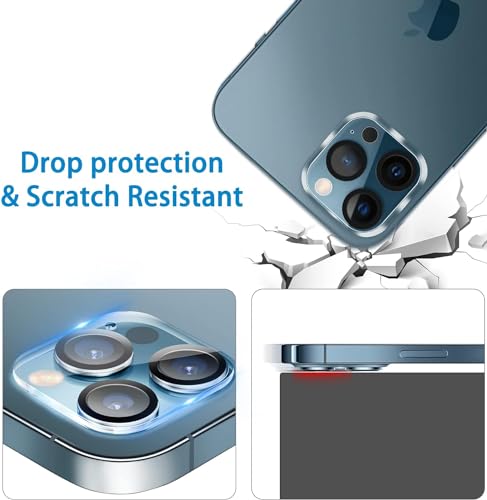 Image of Premium iPhone 12 Pro Camera Lens Protector - Ultra Clear Tempered Glass Shield (Pack of 3) - Scratch & Impact Resistant for HD Clarity