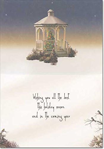 Gazebo with Red Brick Path - Box of 18 Alan Giana Christmas Cards