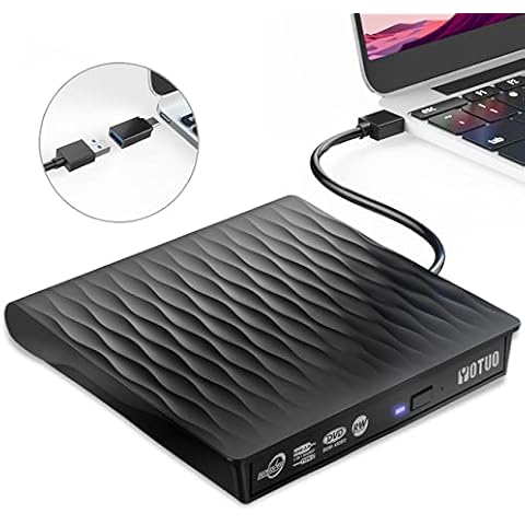 YOTUO External DVD Drive for USB 3.0 Type C, Portable DVD Write CD Burner RW ROM Optical Drive Player Reader Disk Disc with Laptop Desktop PC Windows 11/10/8/7, Mac Pro/Air MacBook, Linux (SY-IDD021) Cover