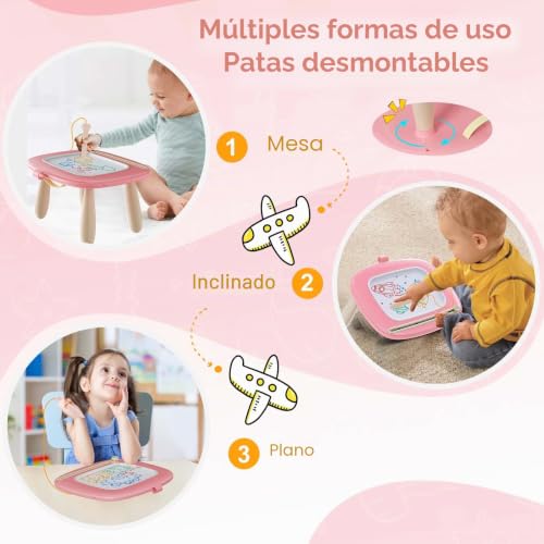 Pizarra magnética infantil con borrado fácil y sellos 5