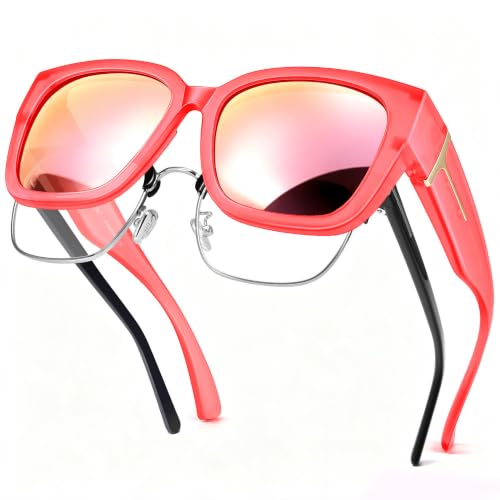 Image of URUMQI Polarized Sunglasses Fit Over Glasses Women Men UV400 Trendy Shades
