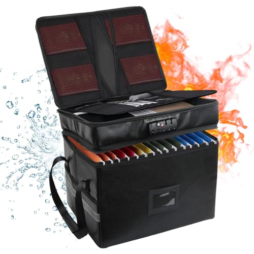 Fangehong Boîte Rangement Ignifuge Documents (B)