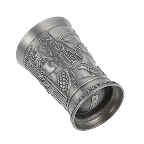 TIDTALEO Copa De Vino De Estilo Egipcio Decoración Vaso De Agua Retro Decoraciones De La Pared De La Cocina Vasos De De Vino Copa De Vino De Whisky De Bronce Aleación De Zinc Silver